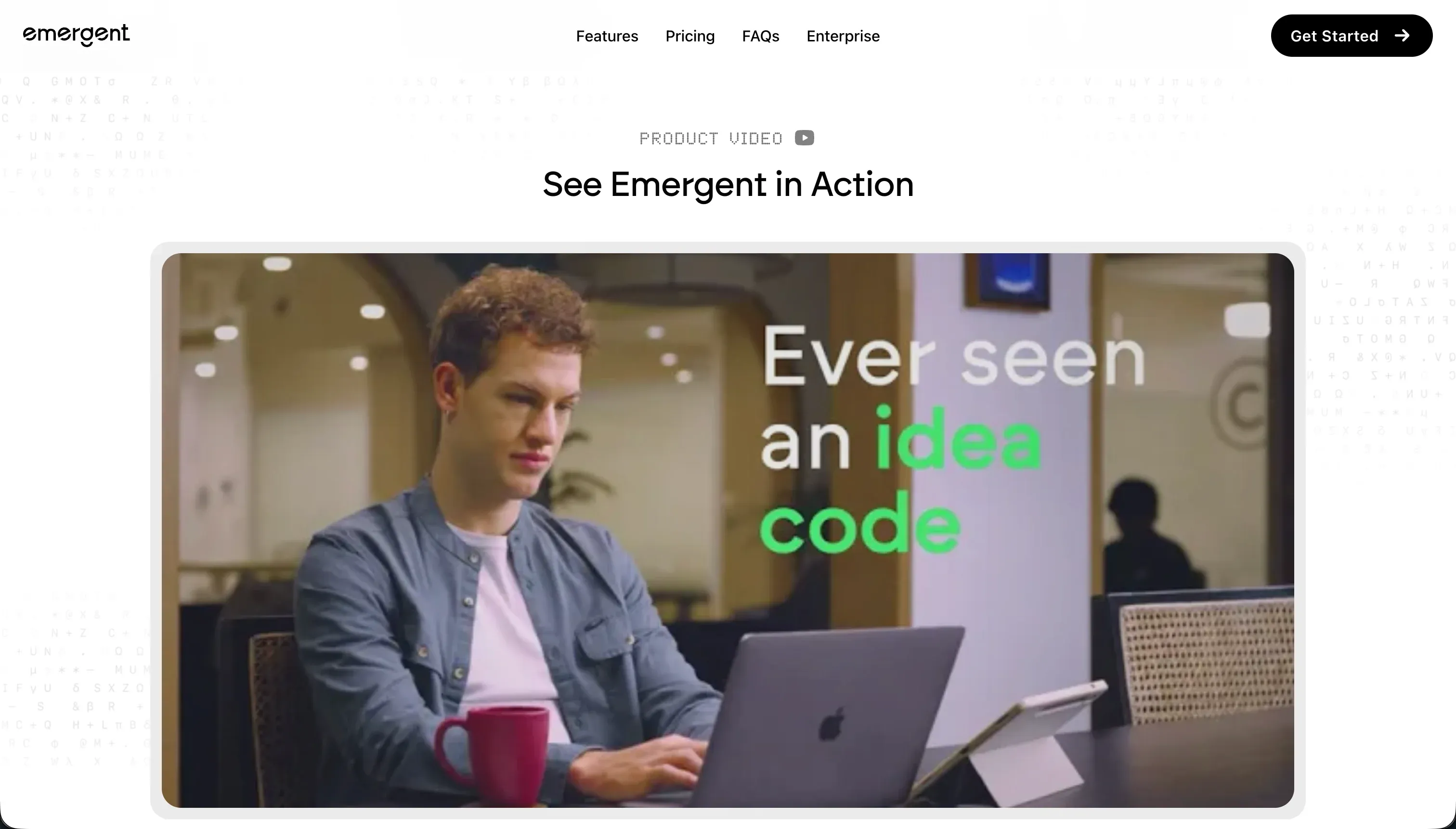 Emergent app builder interface